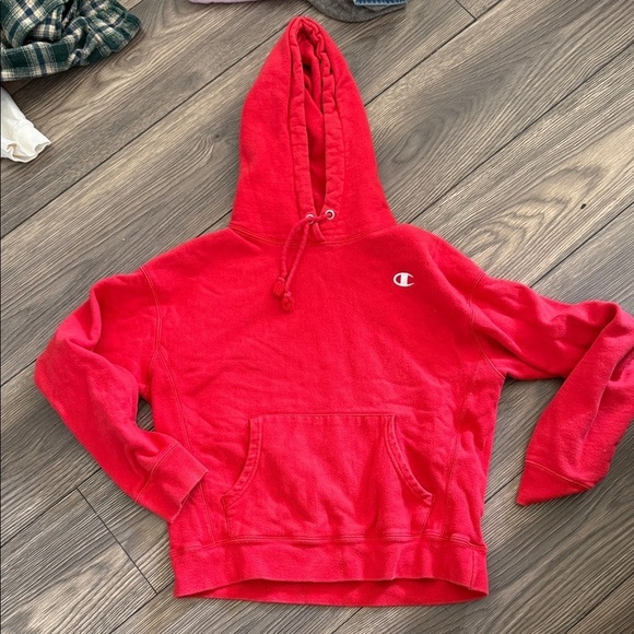 Champion Sweaters - Champion Women's reverse weave  Red Hoodie size large